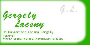 gergely lacsny business card